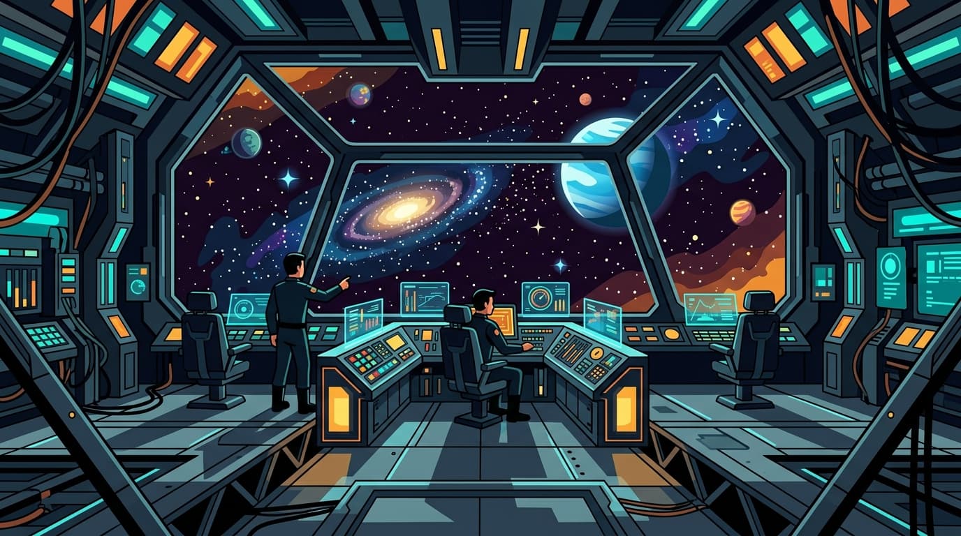 The Command Deck bay in the StarSeeker station.