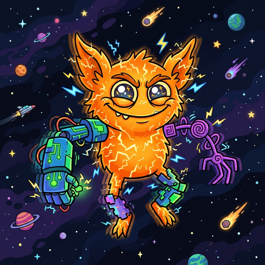 Stutter, Jittery Orange Static-Gremlin