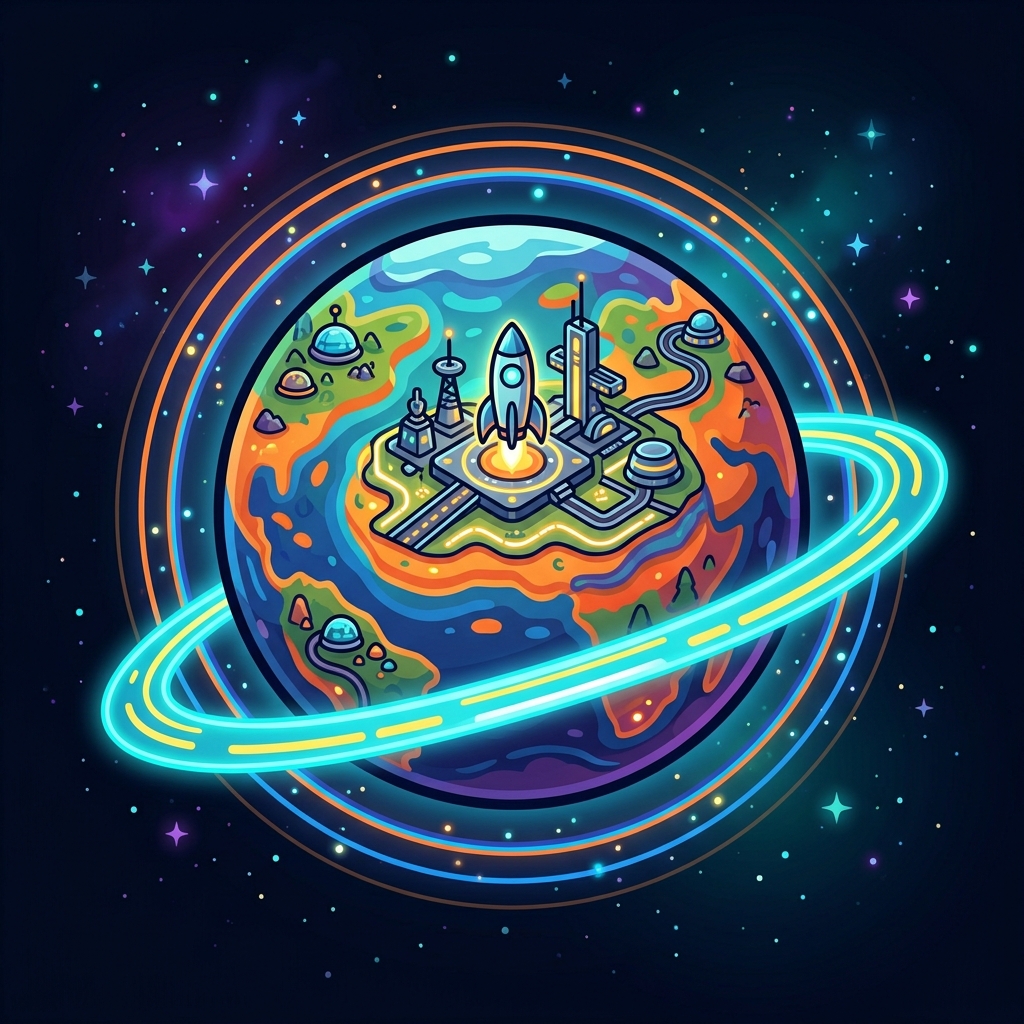Planet art for Launch Pad